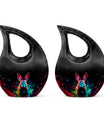 Colorful Rabbit Cremation Urn for Human Ashes - Urn for Mom and Dad