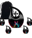 Galactic Color Burst, Cross Drop design large memorial urn, 