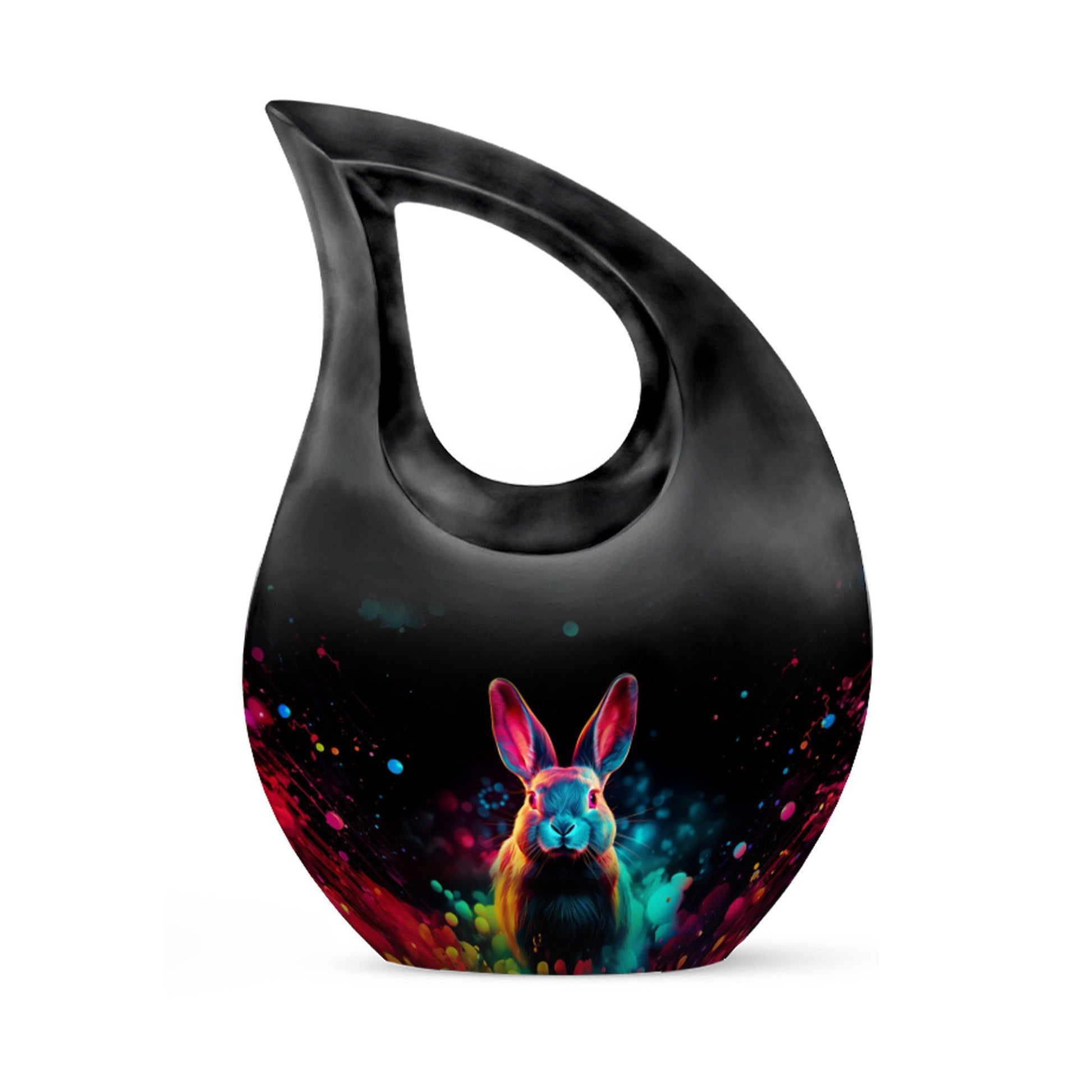 Galactic Color Burst, Cross Drop design large memorial urn, 