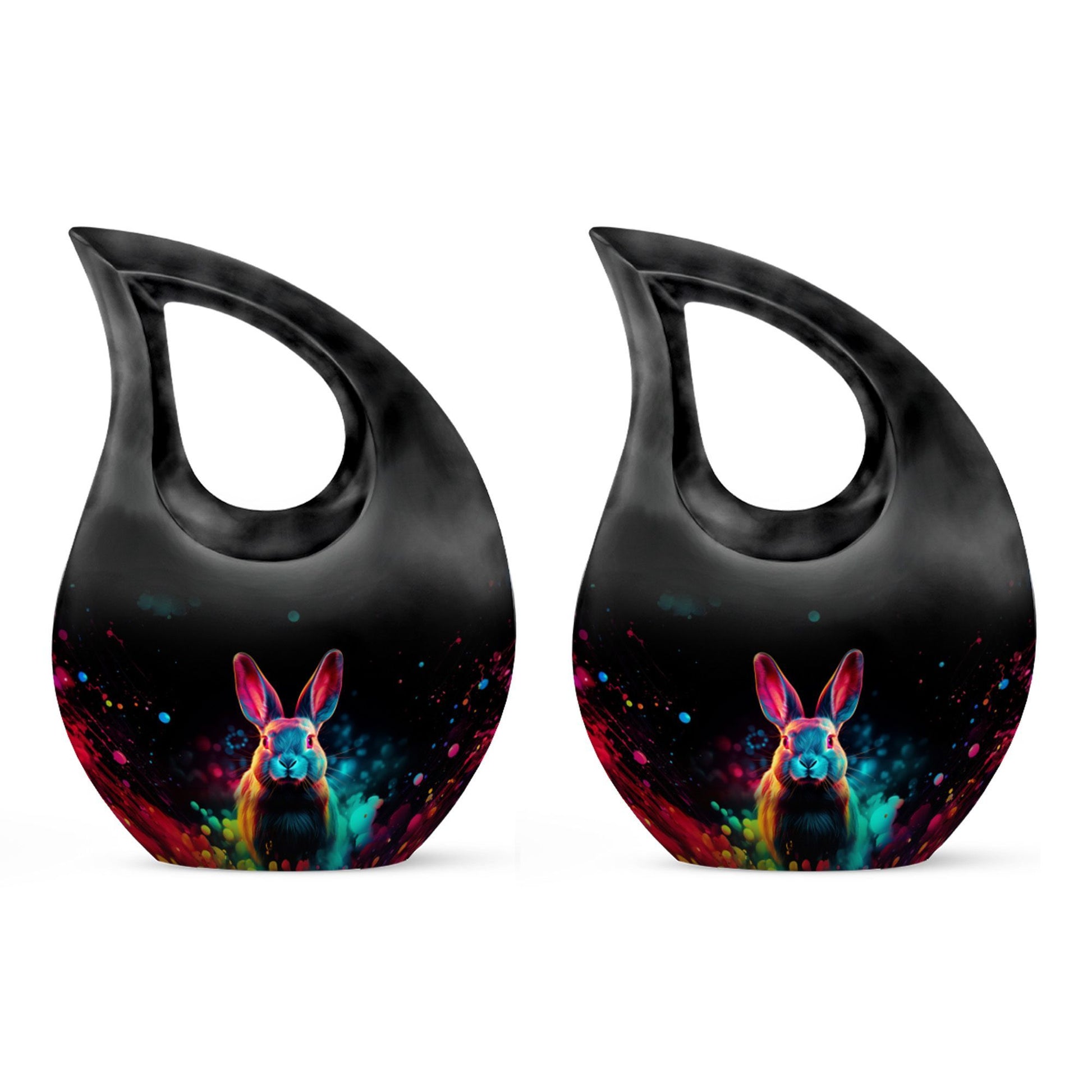 Galactic Color Burst, Cross Drop design large memorial urn, 
