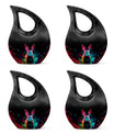 Galactic Color Burst, Cross Drop design large memorial urn, 