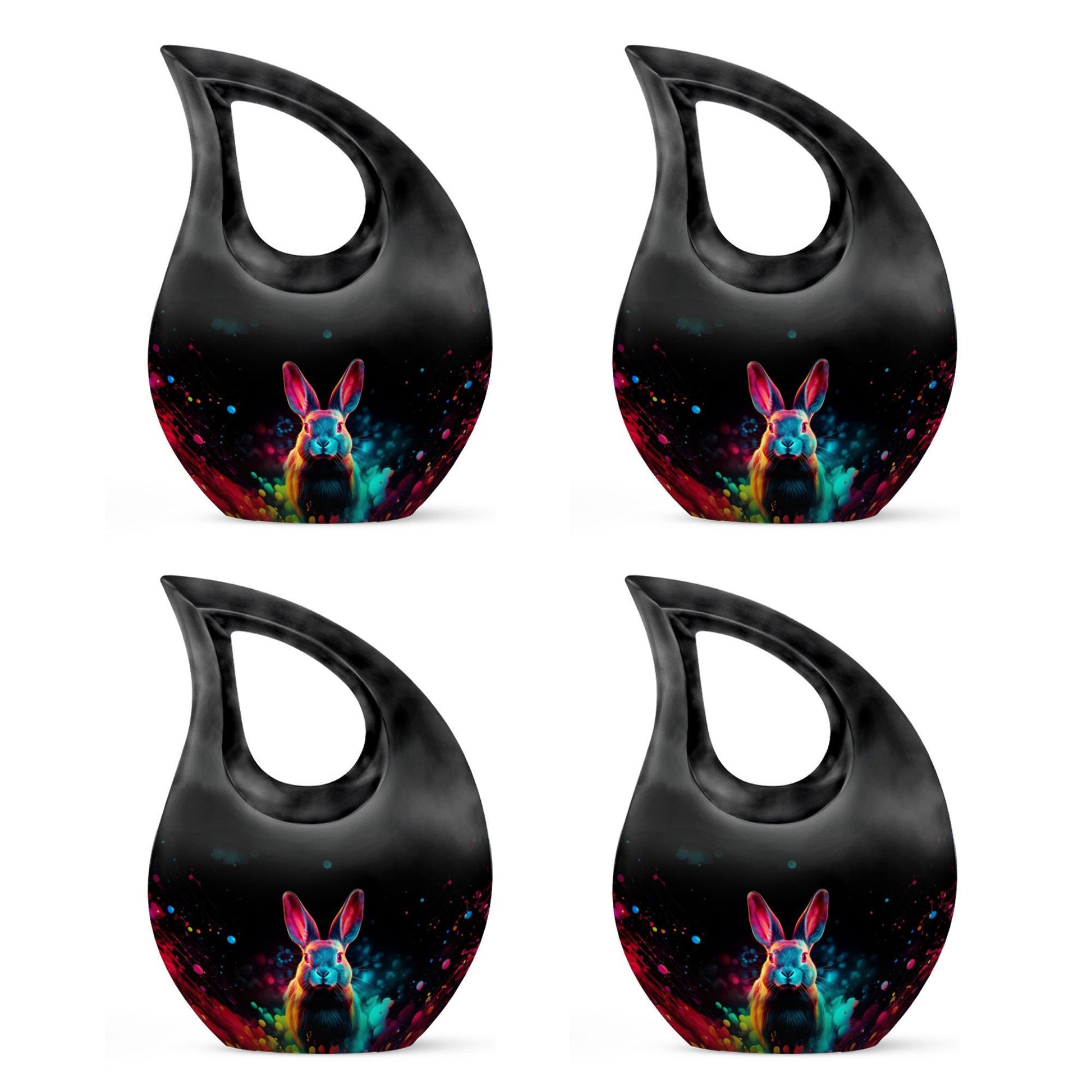 Galactic Color Burst, Cross Drop design large memorial urn, 