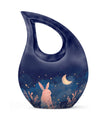 Starry Night Rabbit Cremation Urns For Human Ashes - Urns For Burial