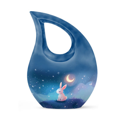 Personalized Rabbit Cremation Urn for Pet Ashes - 10-inch, 200 cu in - Yatskia