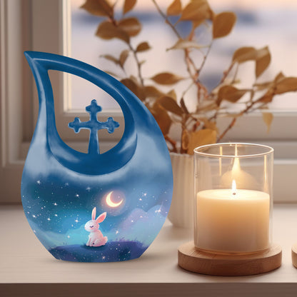 10-inch Moonlit Bunny Dreamscape Urn 