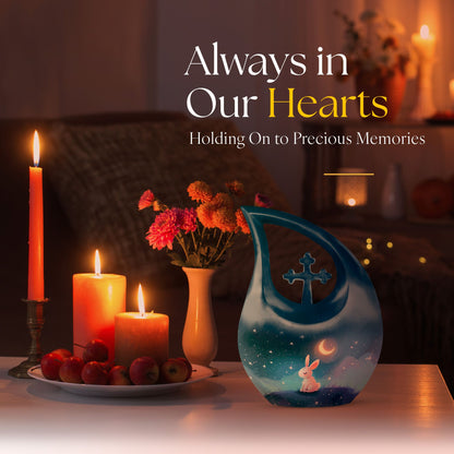 10-inch Moonlit Bunny Dreamscape Urn 