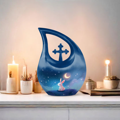 10-inch Moonlit Bunny Dreamscape Urn 