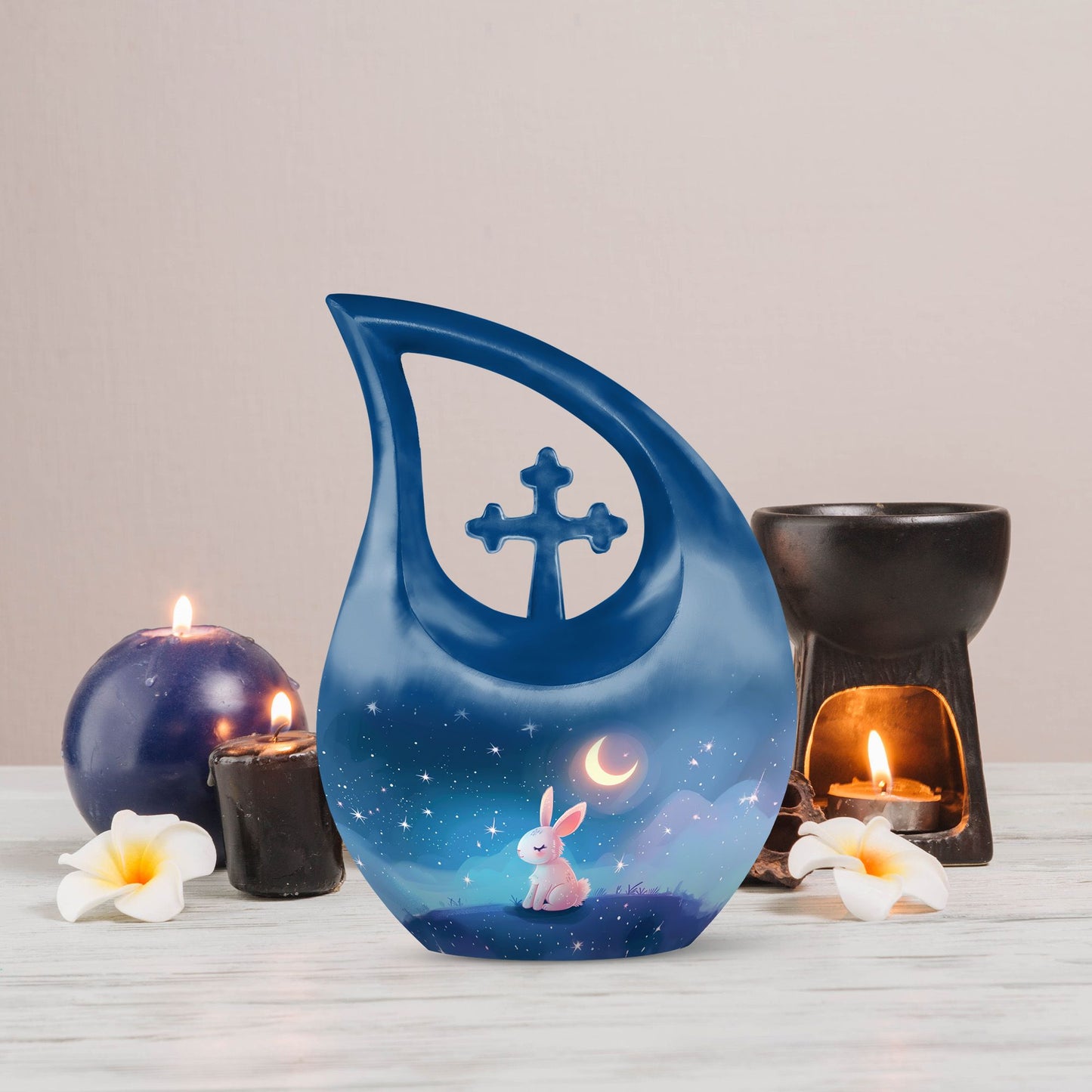 10-inch Moonlit Bunny Dreamscape Urn 