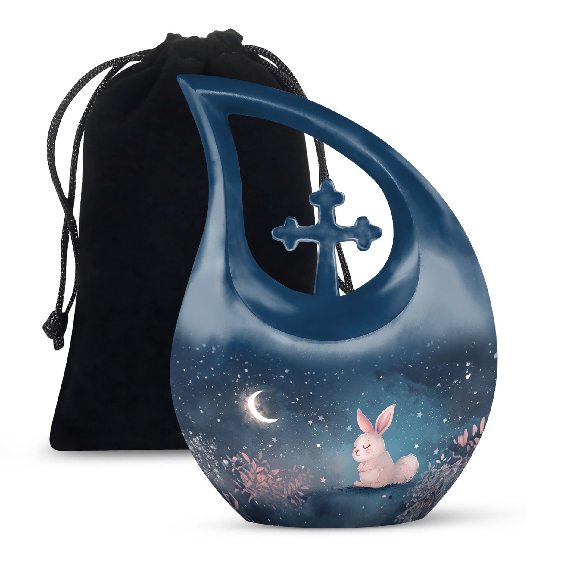 Night Bunny & Stars Urn - Urns For Human Ashes Women