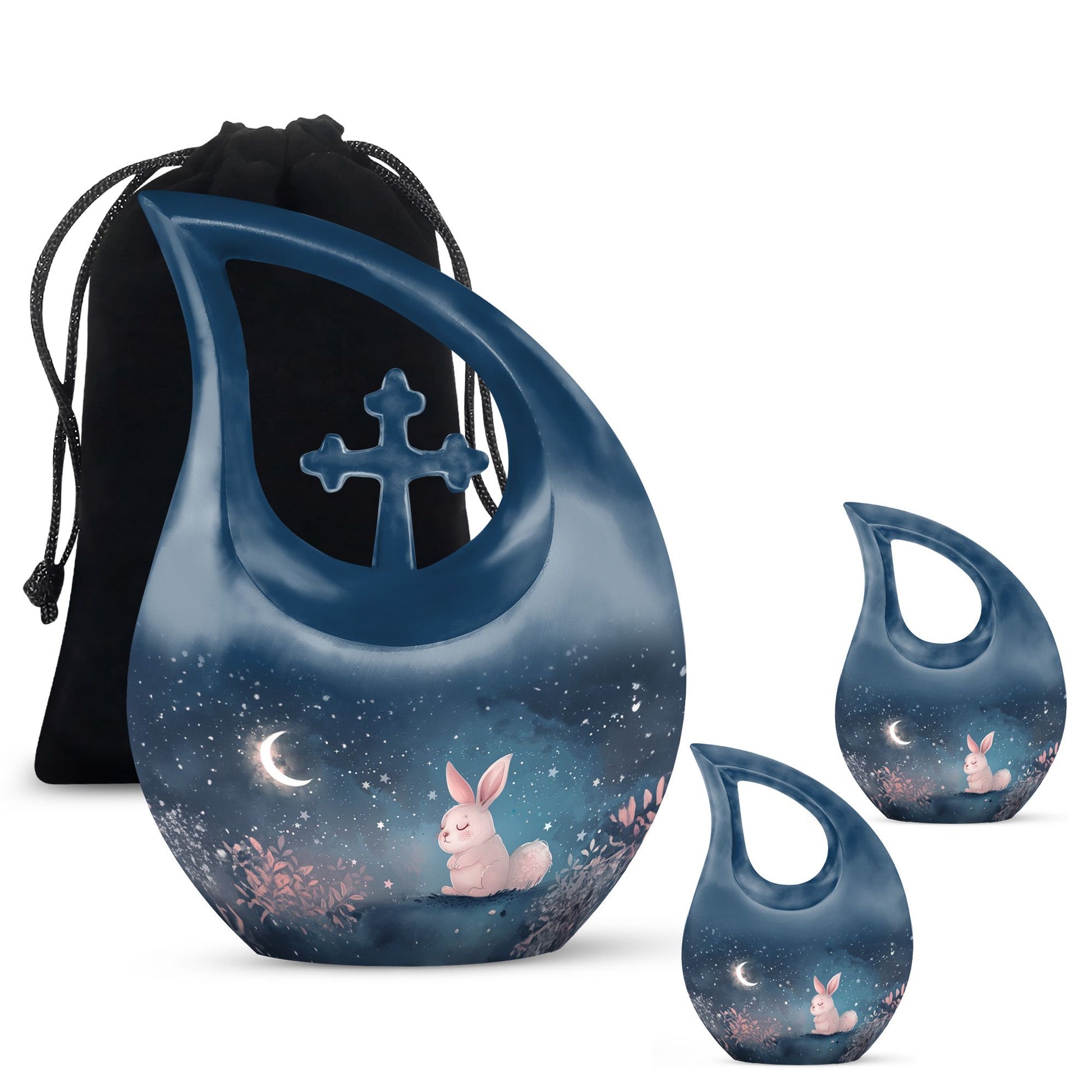 Night Bunny & Stars Urn - Urns For Human Ashes Women