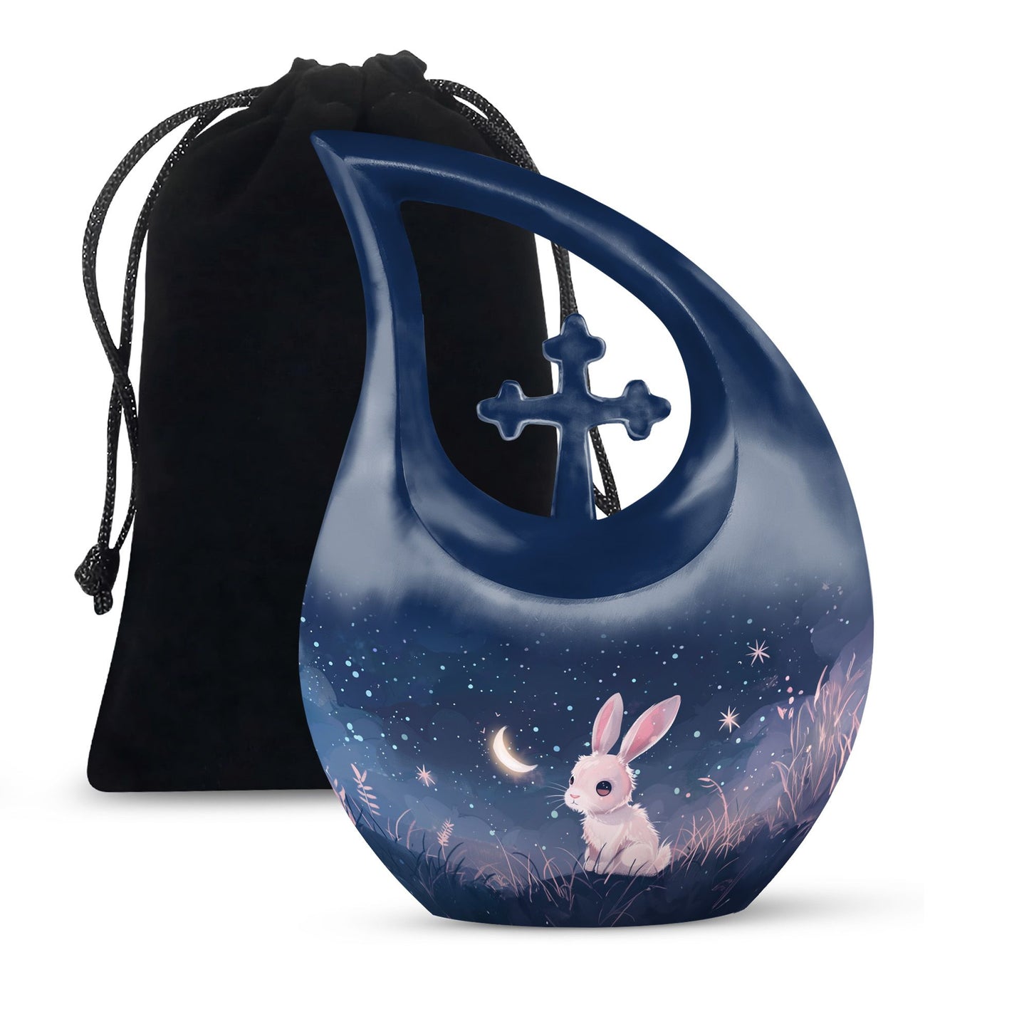 Twilight Meadow Serenity Cross Drop memorial urn,