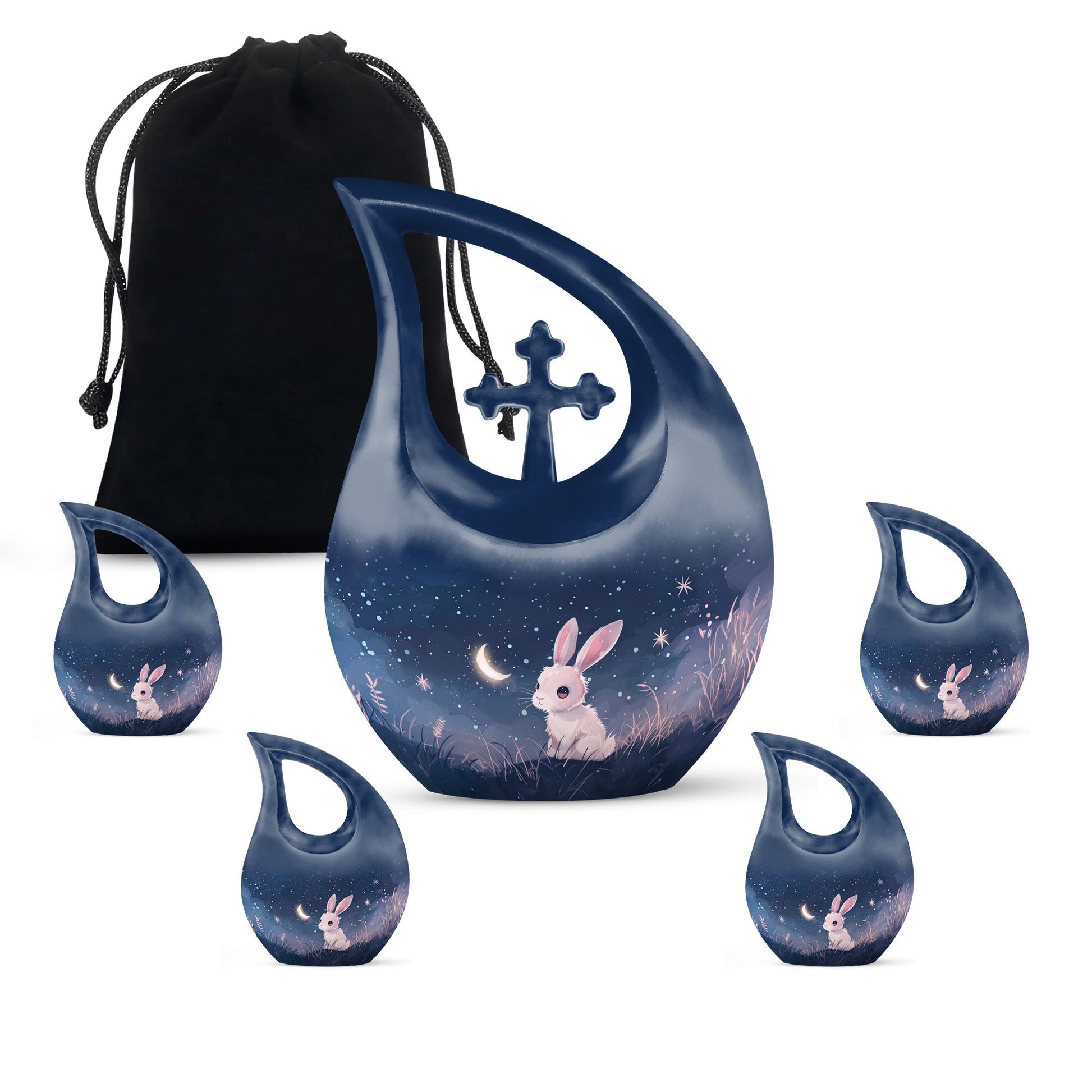 Night Bunny Cremation Urn - Pet Urns For Bunny Ashes