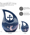 Twilight Meadow Serenity Cross Drop memorial urn,