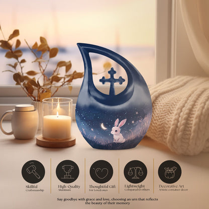 Twilight Meadow Serenity Cross Drop memorial urn,