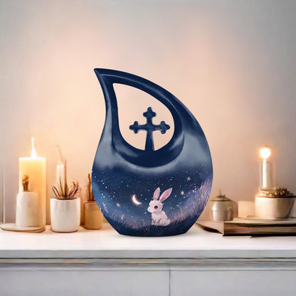 Twilight Meadow Serenity Cross Drop memorial urn,