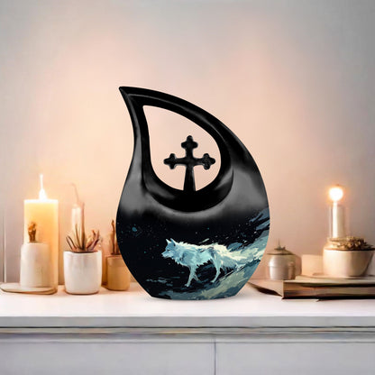 10-Inch Galactic Wolf Wanderlust Urn 