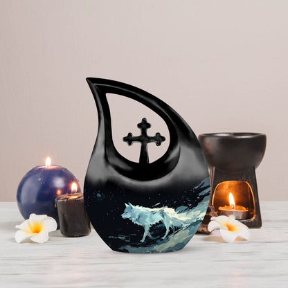 10-Inch Galactic Wolf Wanderlust Urn 