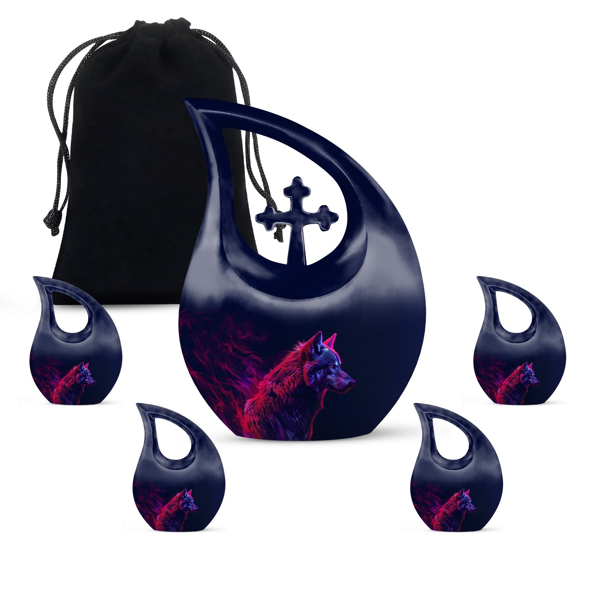 Wolf Cremation Urn - Wolf Urn For Human Ashes