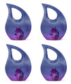 Wolf Cremation Urn for Ashes - Purple Wolf Design Memorial Urn