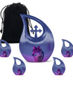 Wolf Cremation Urn for Ashes - Purple Wolf Design Memorial Urn