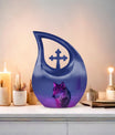 10-inch Arctic Neon Vigil Cross Drop urn,