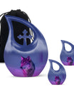 Wolf Cremation Urn for Ashes - Purple Wolf Design Memorial Urn