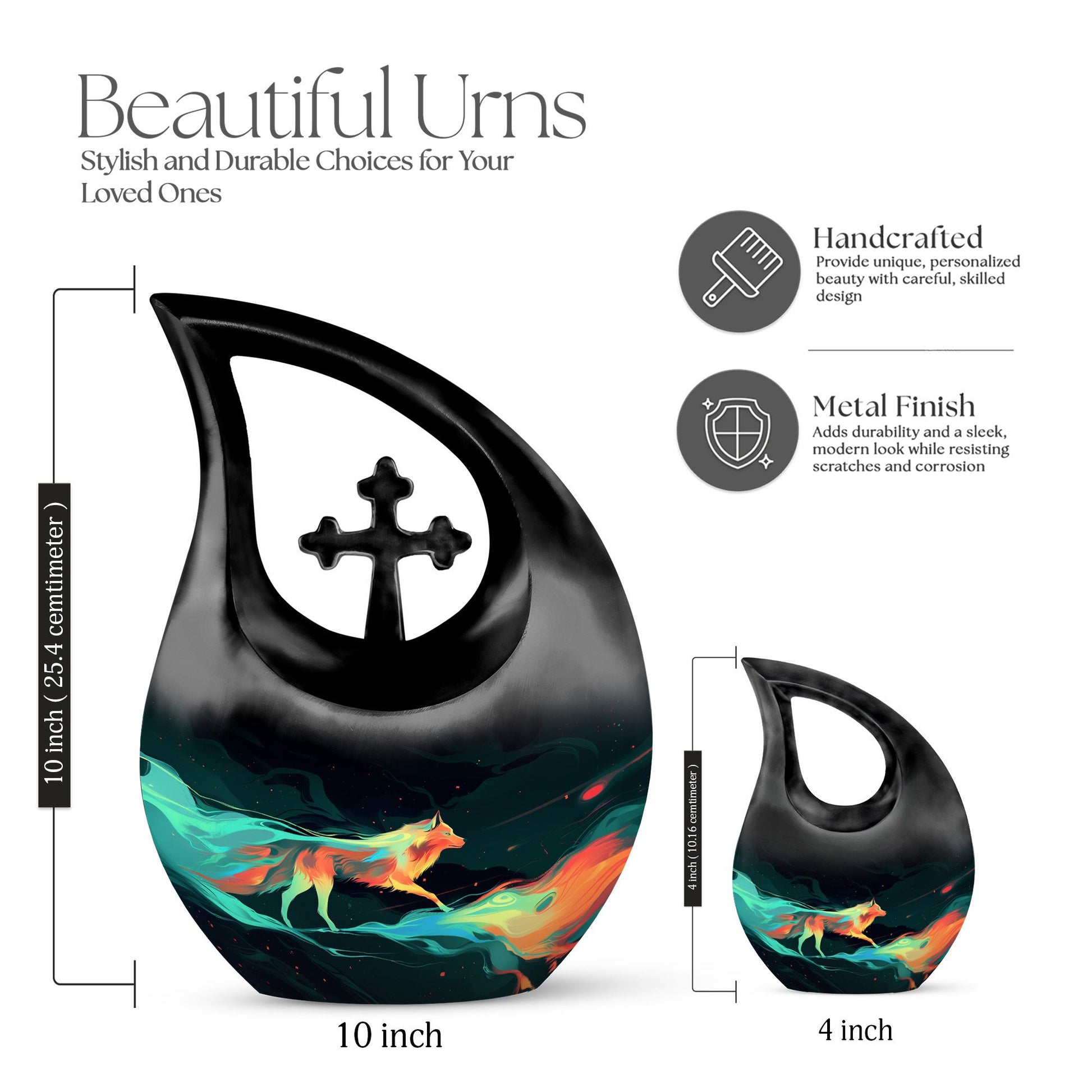 Aurora Canine Flow Urn, 