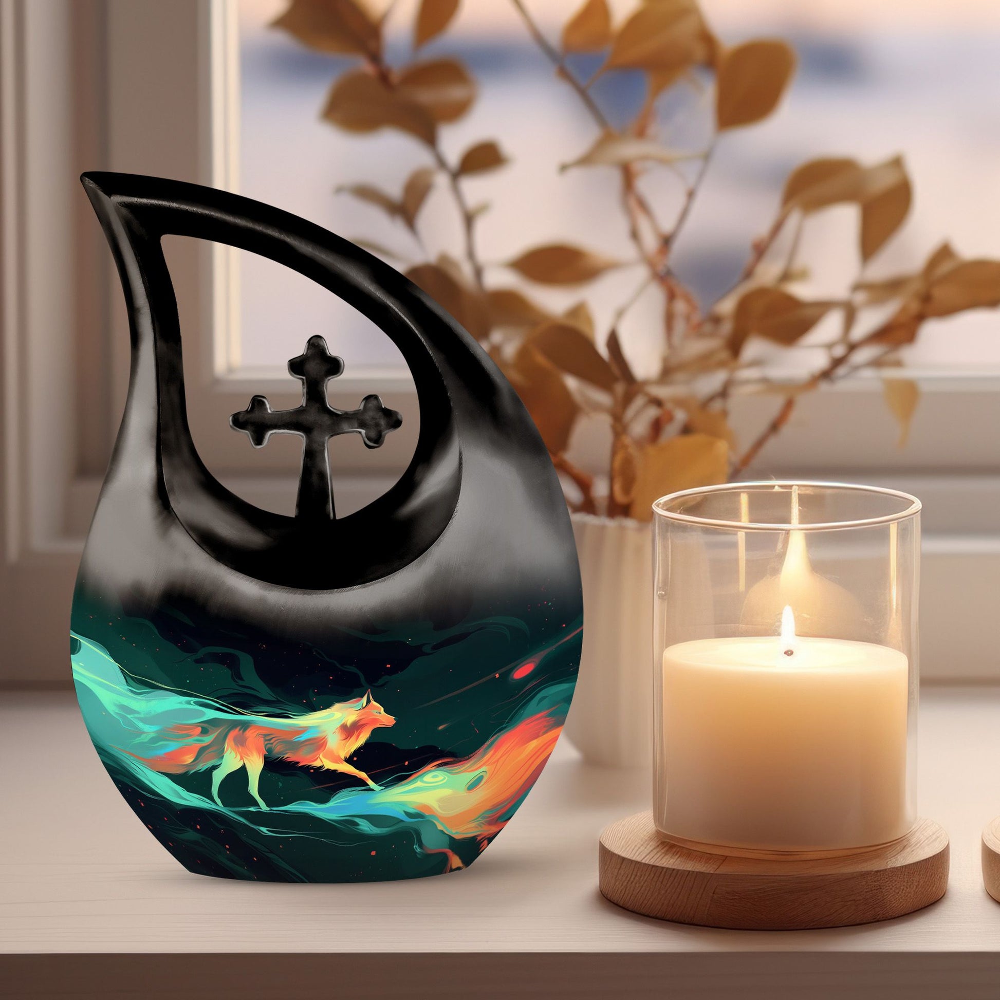 Aurora Canine Flow Urn, 