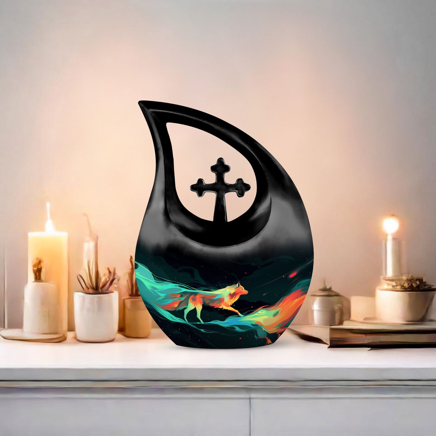 Aurora Canine Flow Urn, 