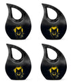 Black and Gold Wolf Urn for Human Ashes - Large For Urn Mom