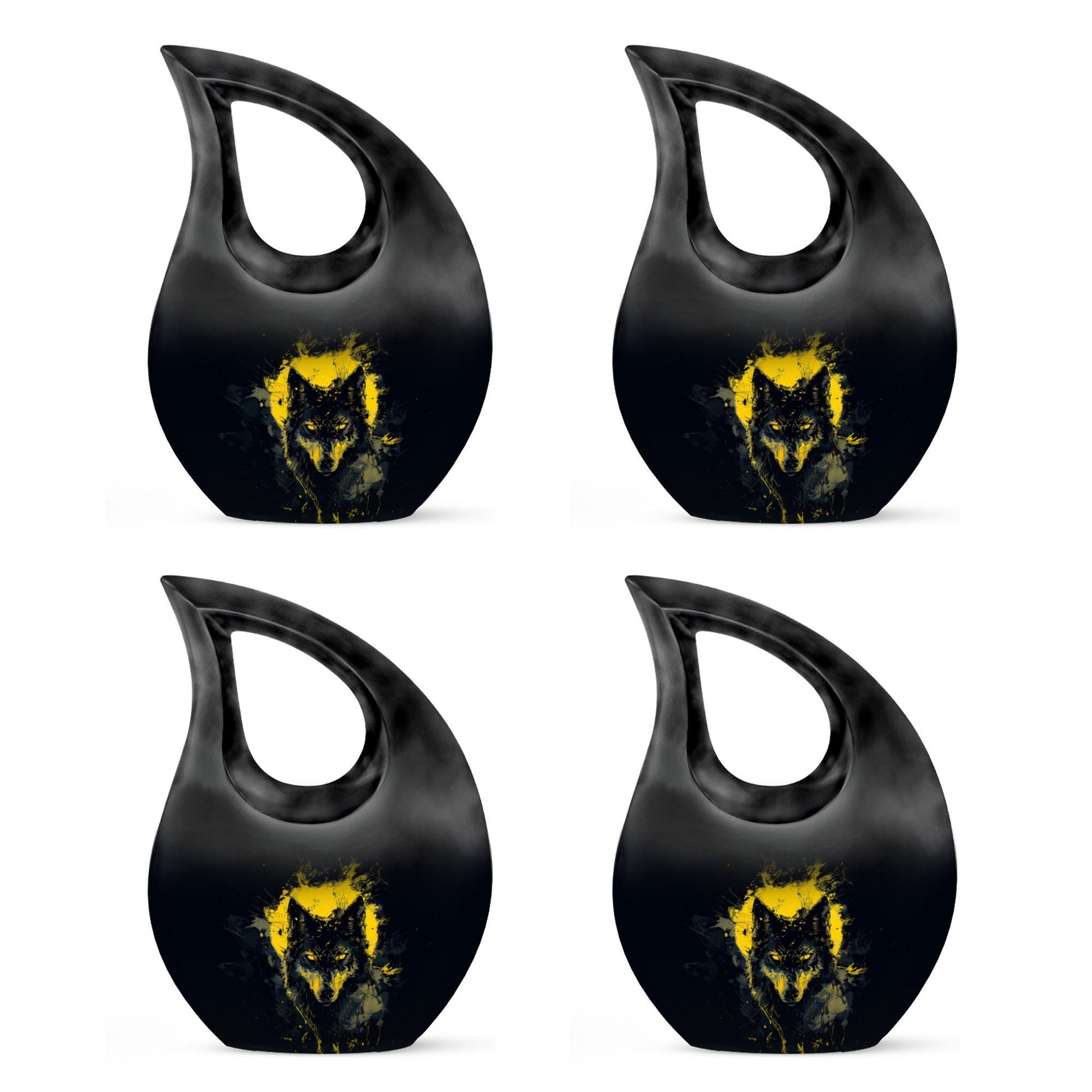 10 inch Electric Noir Lupine Cross Drop Urn 