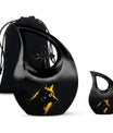 Black and Gold Wolf Urn for Human Ashes - Urn for Adult Mom and Dad