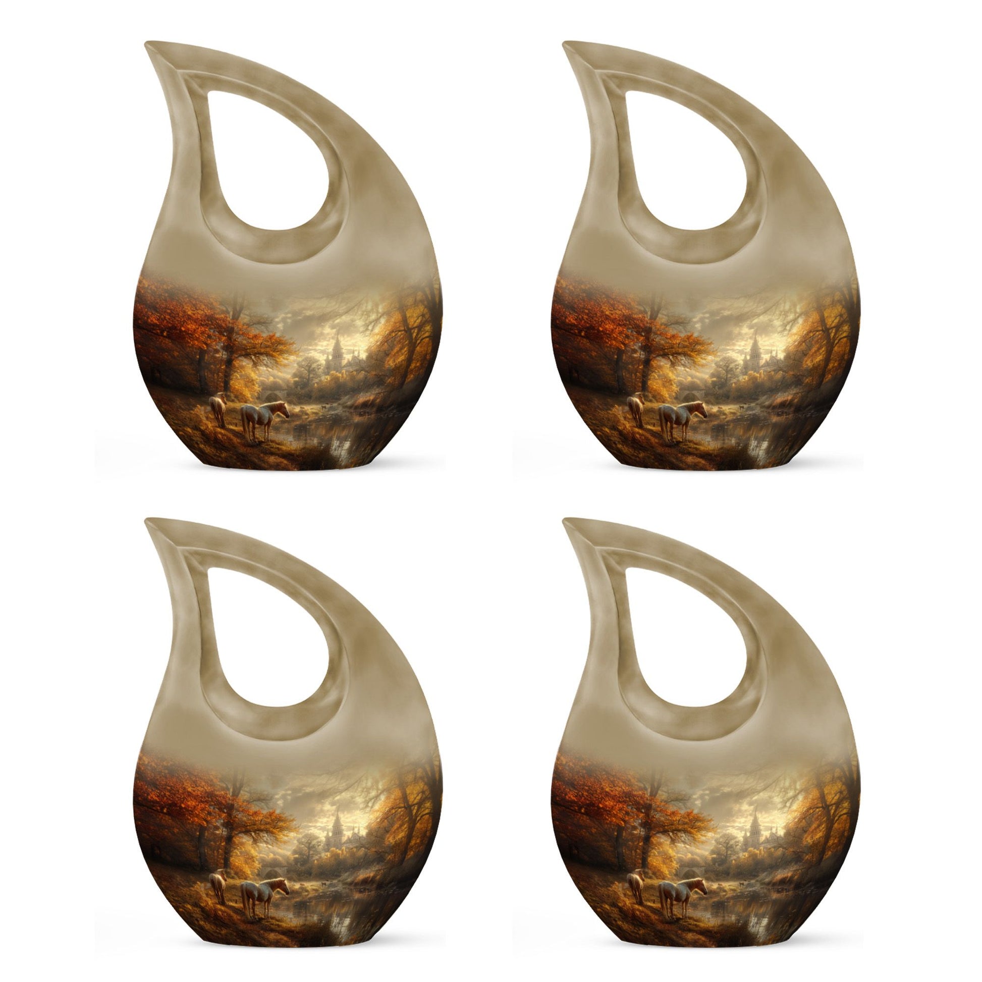 Autumnal Equine Serenity Urn