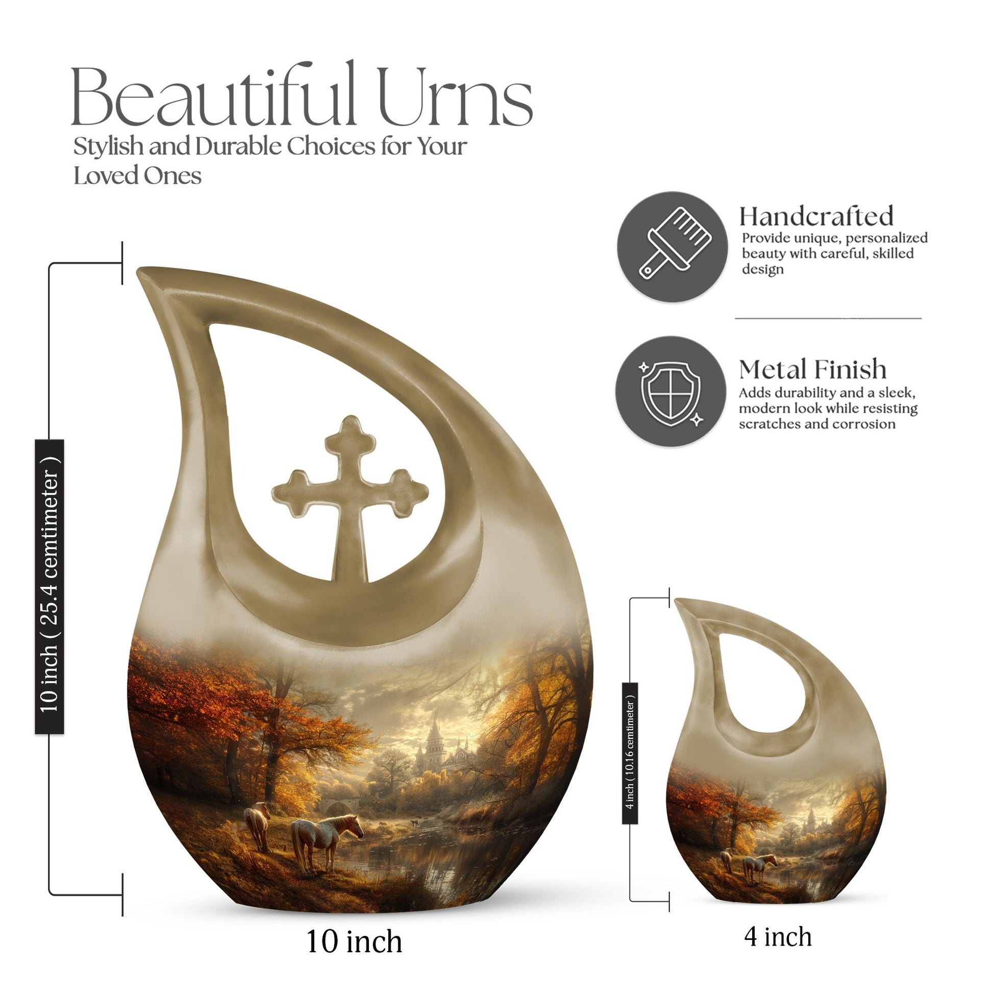 Autumnal Equine Serenity Urn