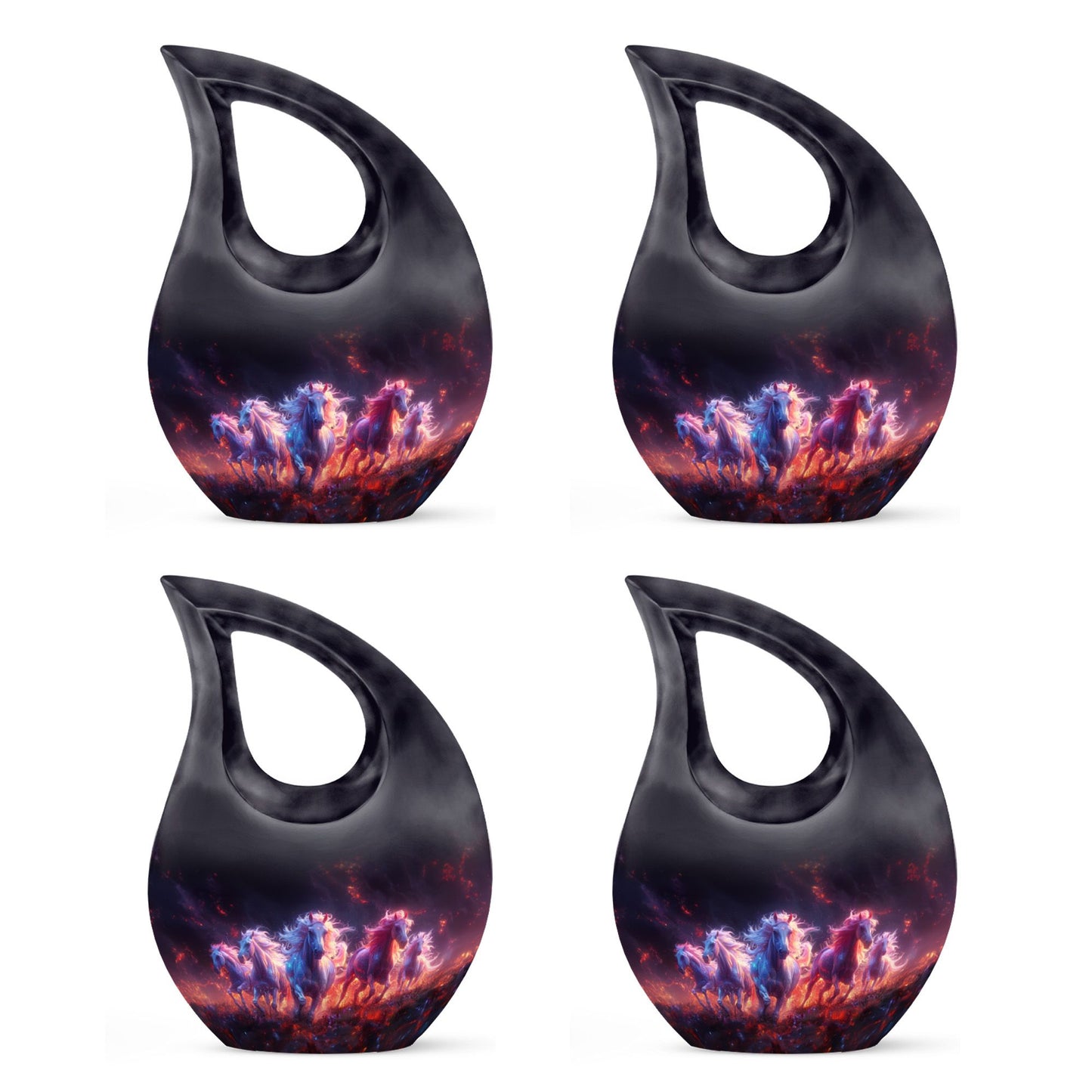 Personalized Horse Cremation Urn for Men - 10-inch, 200 cu in - Yatskia