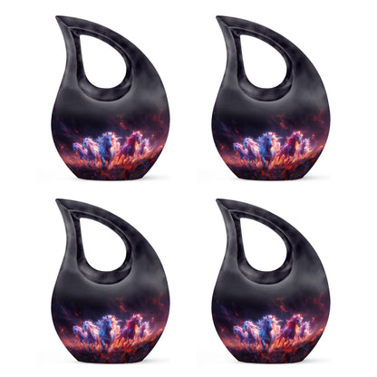 Personalized Horse Cremation Urn for Men - 10-inch, 200 cu in - Yatskia