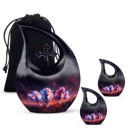 Medium Sized Inferno Equine Spirits Cross Drop Urn