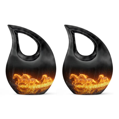 Personalized Horse Cremation Urn for Human Ashes - 10-inch, 200 cu in - Yatskia