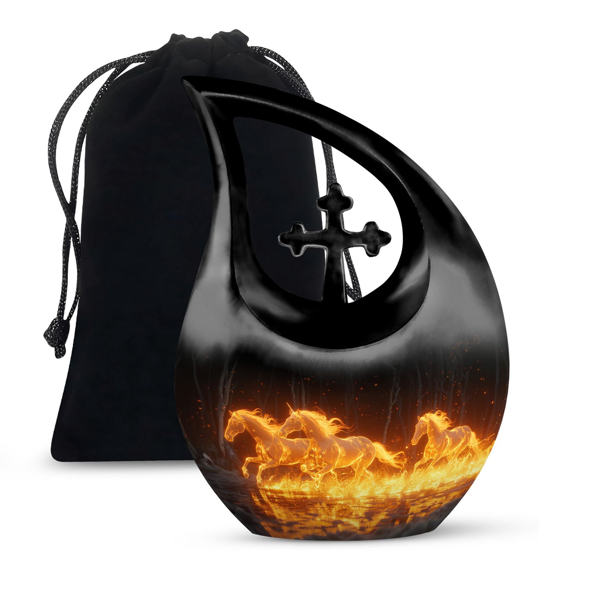 Luminous Ember Gallop Horse Cremation Urns For Human Ashes - Large Urn Mom