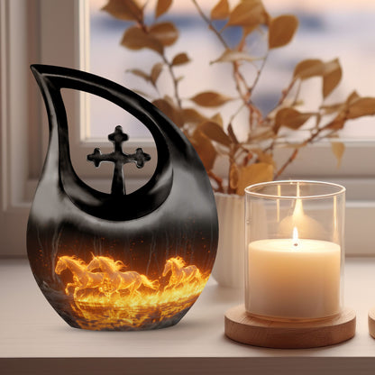 10-Inch Luminous Ember Gallop Urn 