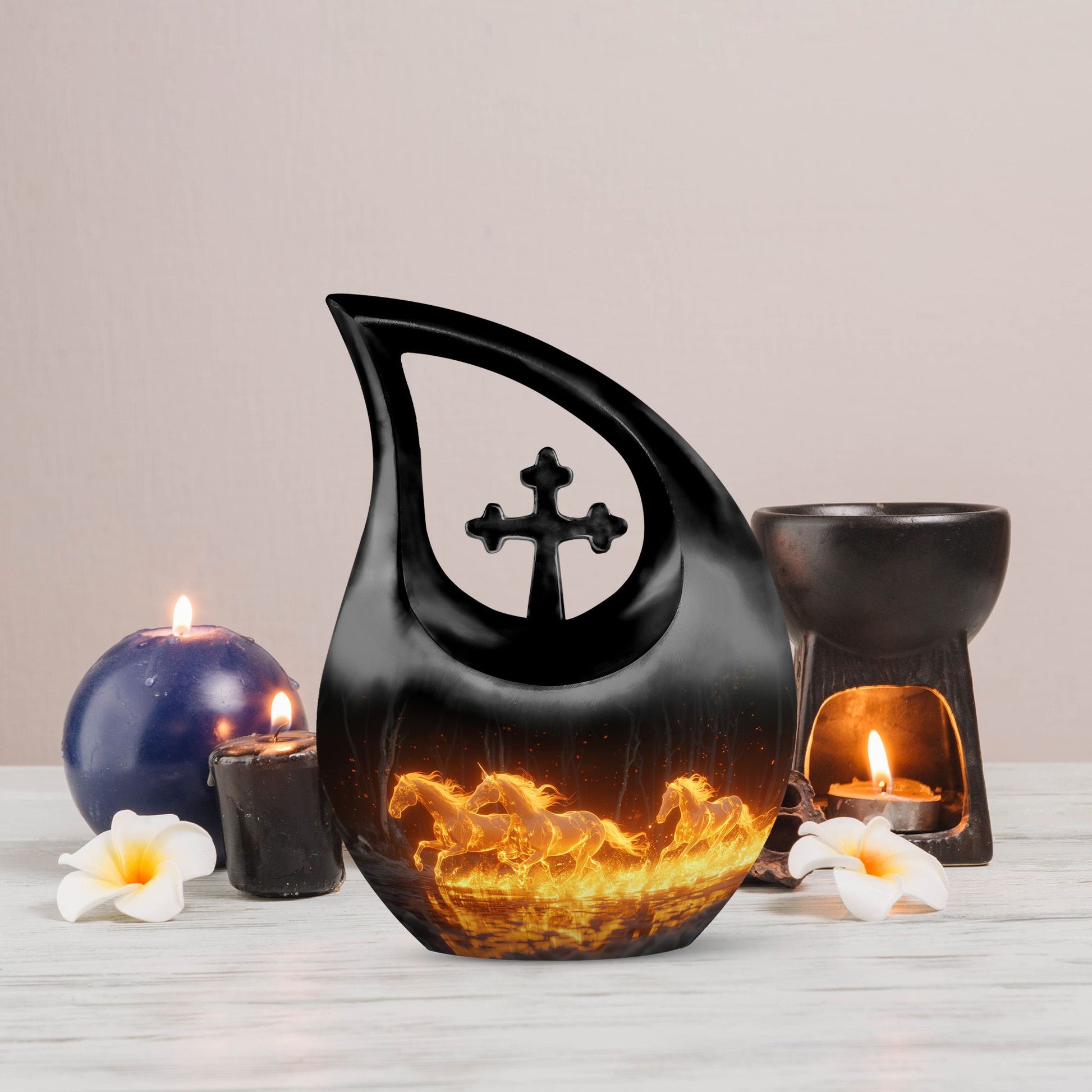 10-Inch Luminous Ember Gallop Urn 