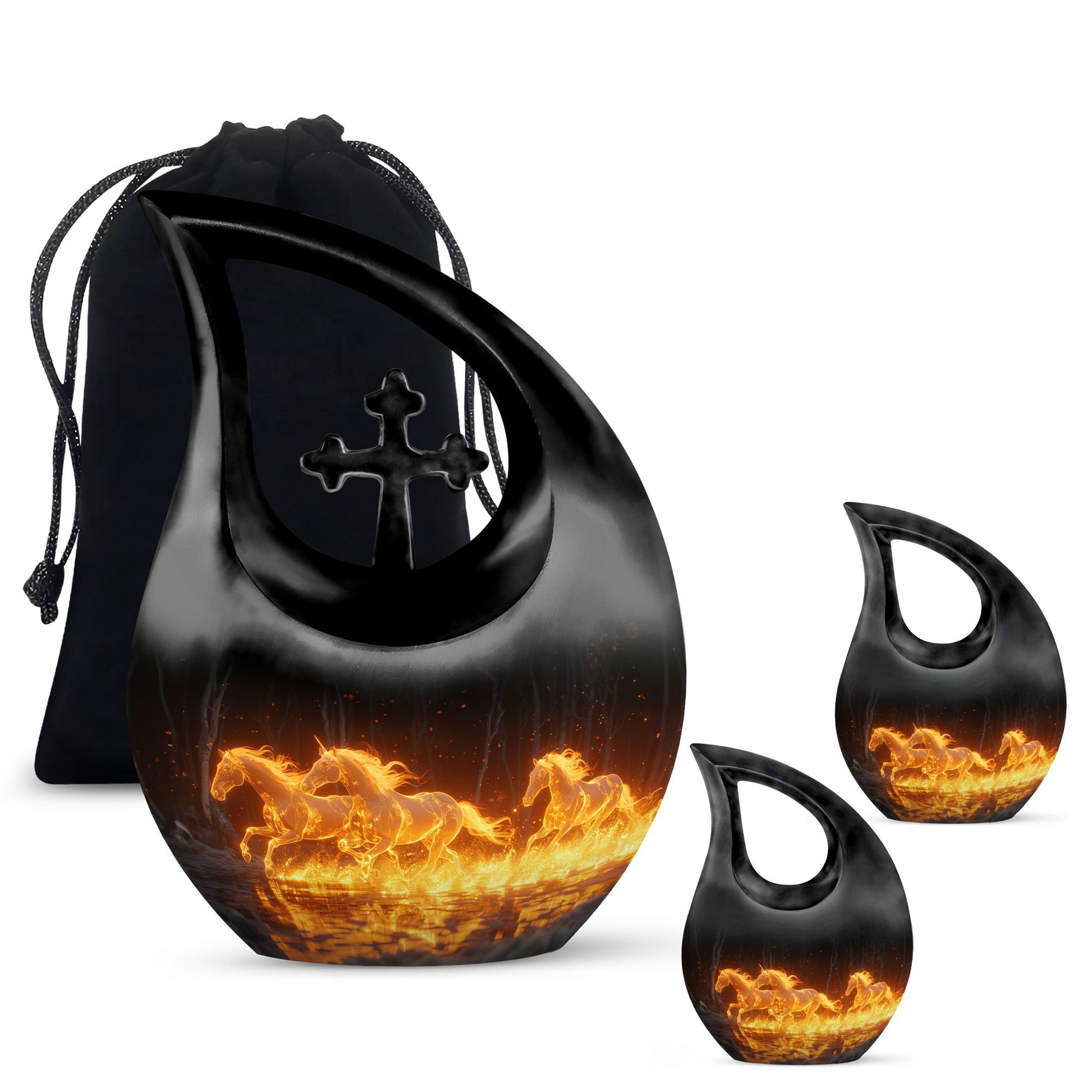 Luminous Ember Gallop Horse Cremation Urns For Human Ashes - Large Urn Mom