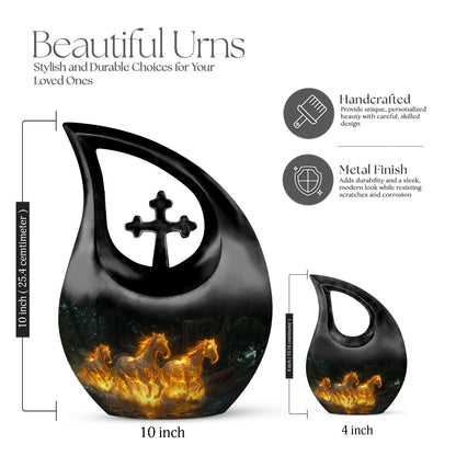 Fiery River Steeds Urn 