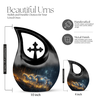 10 Inch Mystical Fire Run Urn, 