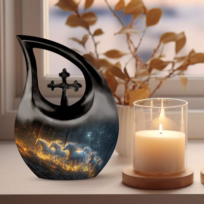 10 Inch Mystical Fire Run Urn, 