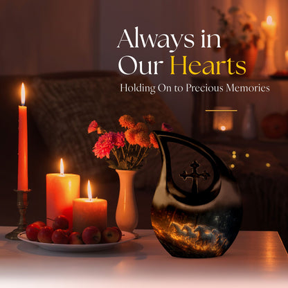 10 Inch Mystical Fire Run Urn, 