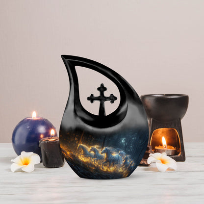 10 Inch Mystical Fire Run Urn, 