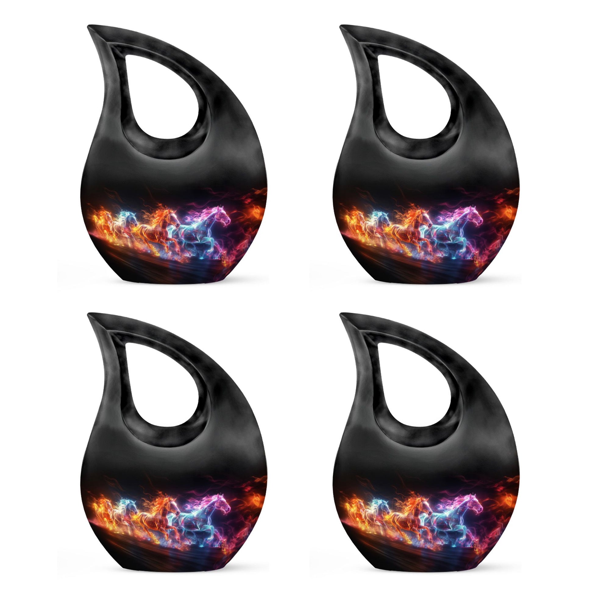 Running Horses Cremation Urns For Human Ashes - Burial Urns For Adult