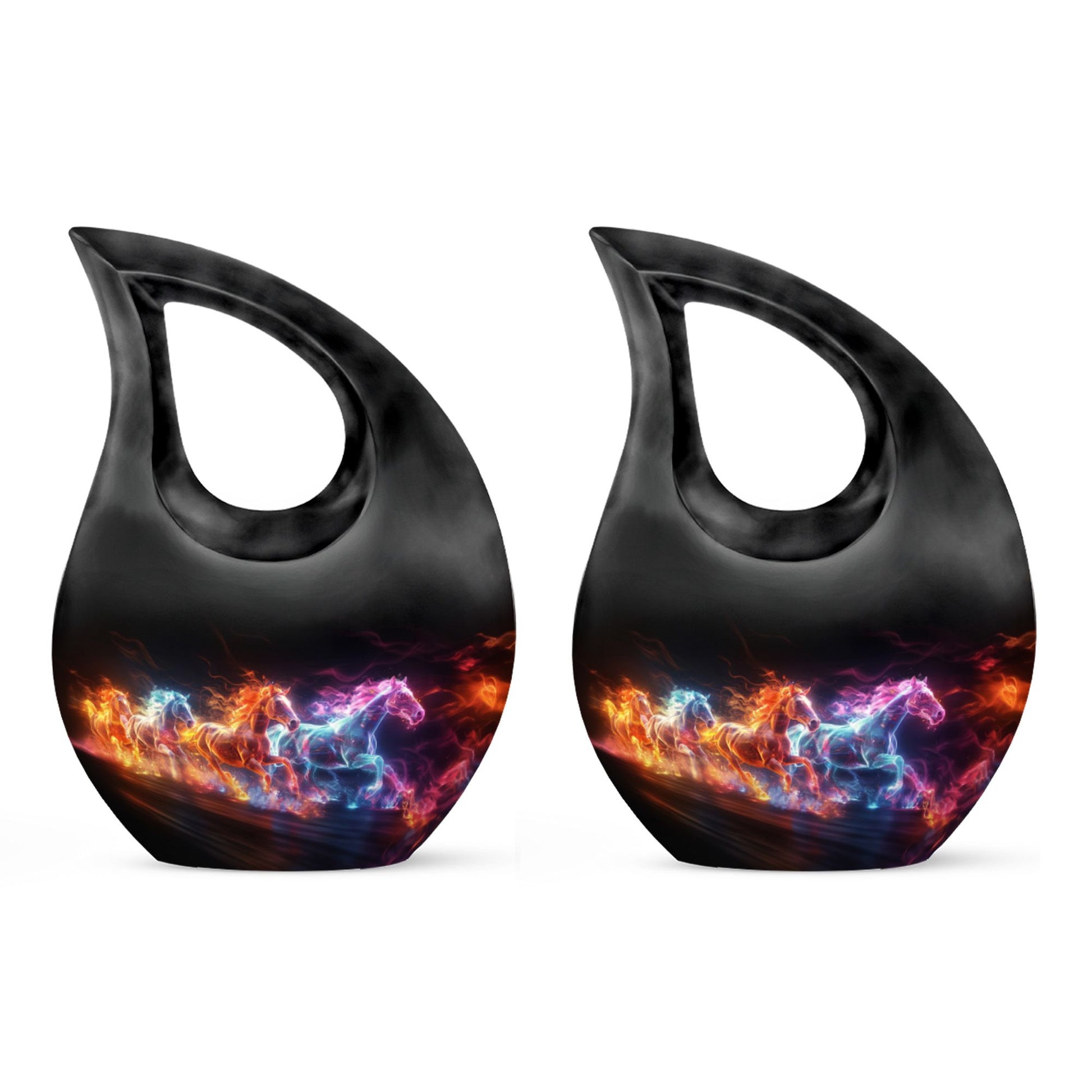 Running Horses Cremation Urns For Human Ashes - Burial Urns For Adult