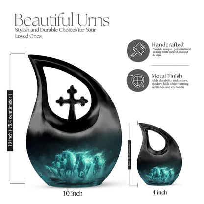Phantom Mist Chargers 10-inch designer cremation urn 